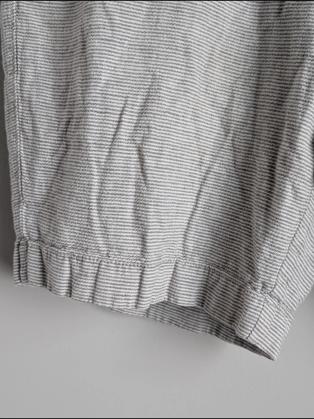 J. Crew Men's Linen Striped Shorts Size 33 Cotton Gray White Summer 9